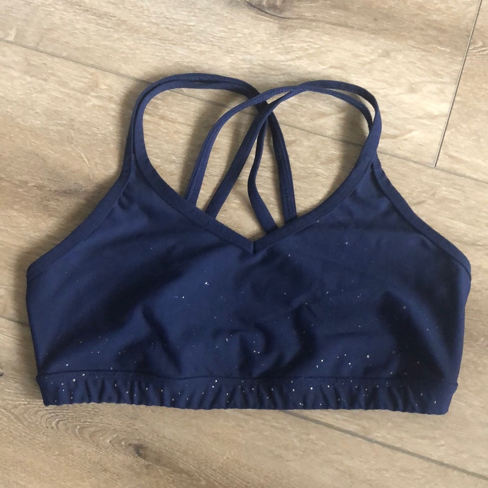 Beyond Yoga Navy Blue Strappy Sports Bra